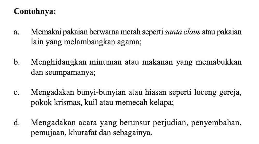 Image from: Ex-Religious Affairs Minister: Haram for Muslims to join 'Secret Santa', even if intention is merely to give presents 