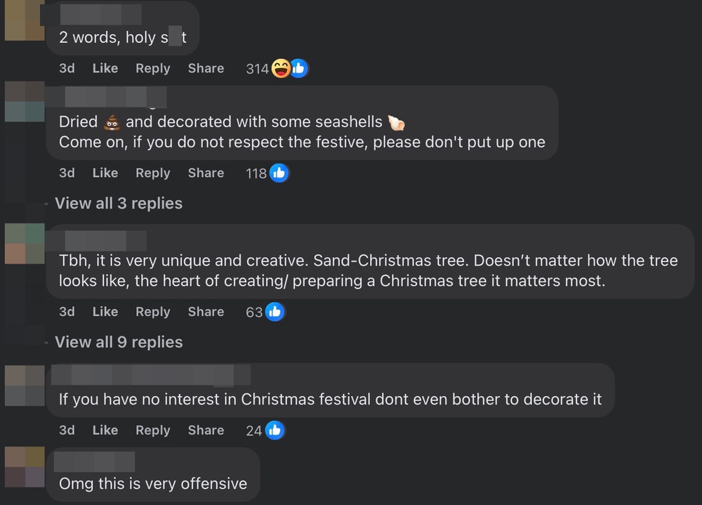Image from: Langkawi Airport's 'unique' Christmas tree decoration ridiculed as Malaysians say it resembles a "pile of poop"