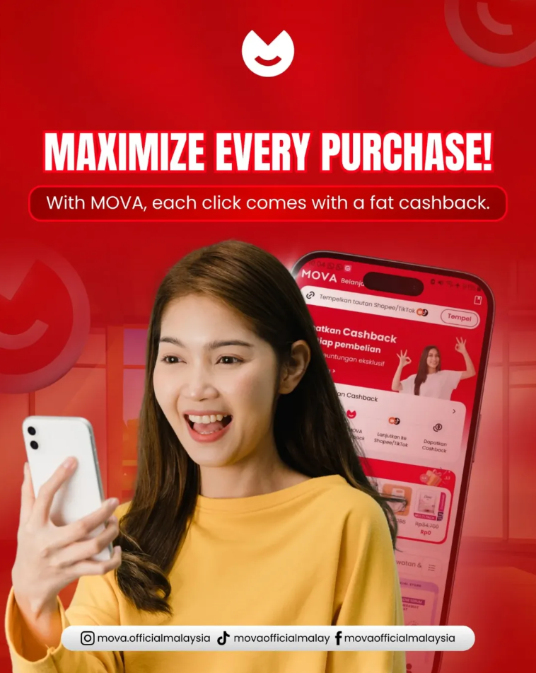 Image from: Get Cashback When You Shop Online - Indonesian-Founded MOVA Cashback Expands in Malaysia with Strong Affiliate Model
