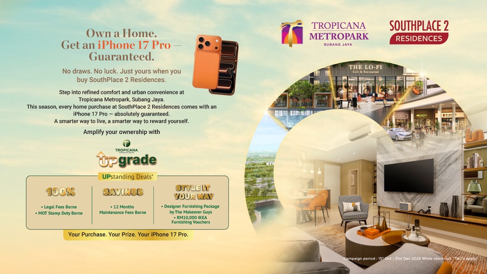 Image from: Tropicana Metropark – Own a Home, Get an iPhone 17 Pro Guaranteed