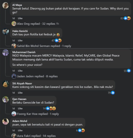 Image from: What has Siti Kasim Done for Sudan or Gaza? Her Sudan Remarks Spark Backlash as Malaysians Defend Focus on Palestine Aid