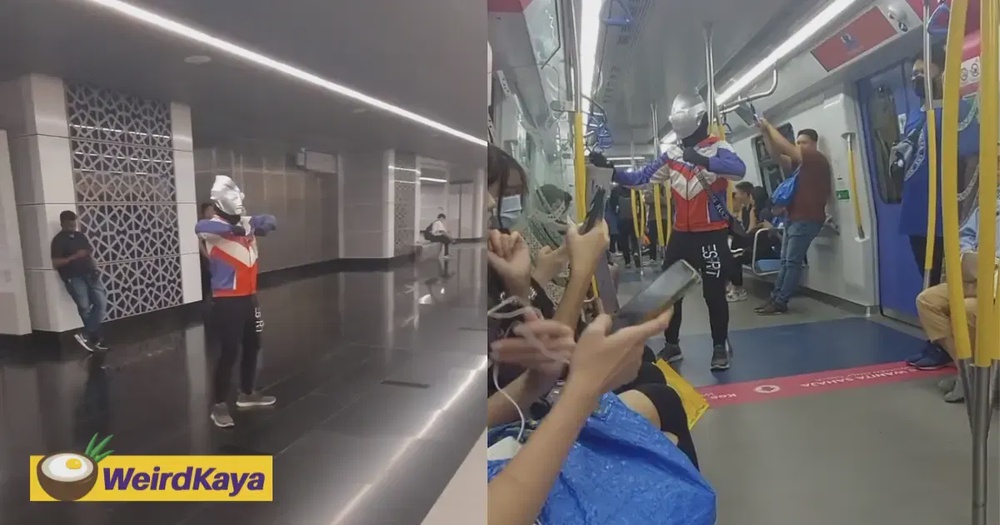 Ultraman Spotted Making Funny Poses Onboard MRT Train, Leaves ...