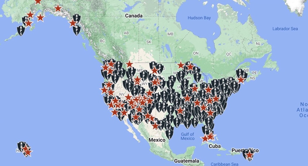 Map Of All 423 National Park Sites