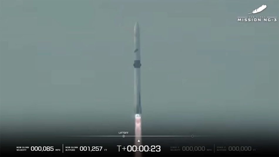 Image from: Roket Blue Origin New Glenn Berjaya Kembali Mendarat Semula Tetapi Kargo Gagal Ke Orbit