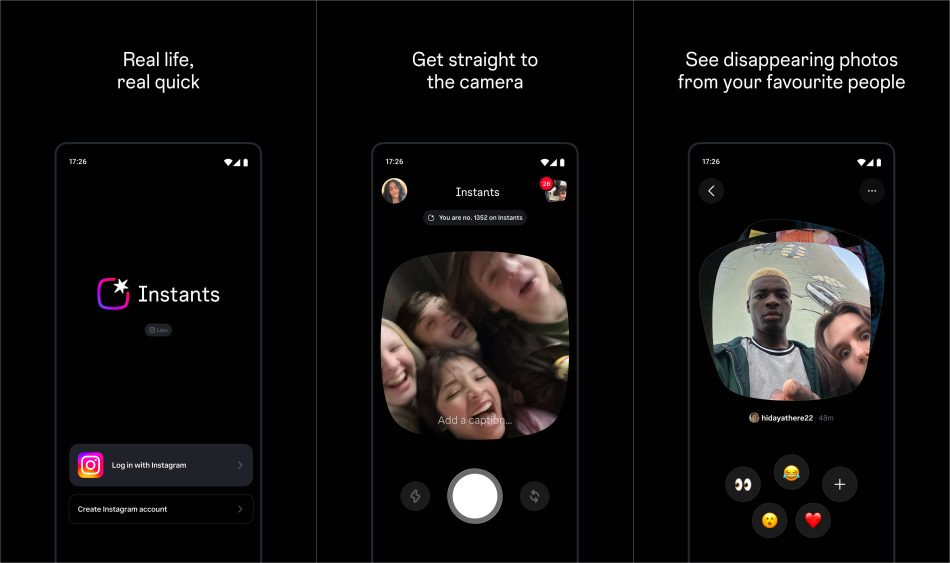 Image from: Instagram Perkenal Aplikasi Instants – Masih Belum Tersedia Untuk Malaysia