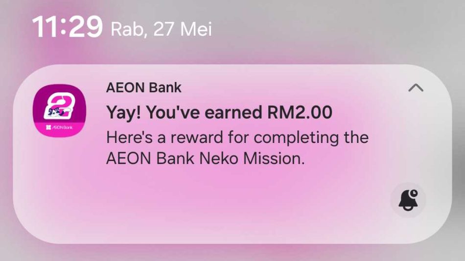Image from: AEON Bank Menyambut Ulang-Tahun Ke-2 Dengan Memberikan RM2 Kepada Pengguna