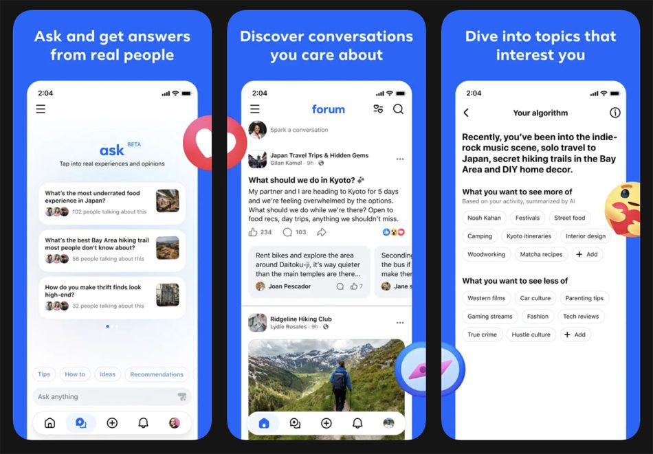 Image from: Meta Bereksperimen Dengan Aplikasi Forum Untuk Kandungan Facebook Groups Seakan Reddit