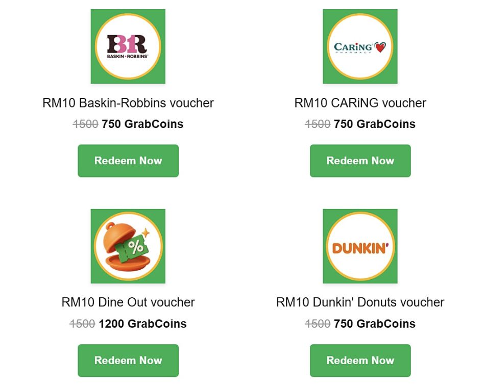 Image from: Nikmati Penjimatan Baucar Sehingga 50% Dengan GrabCoins Sepanjang Jualan Kilat Mei