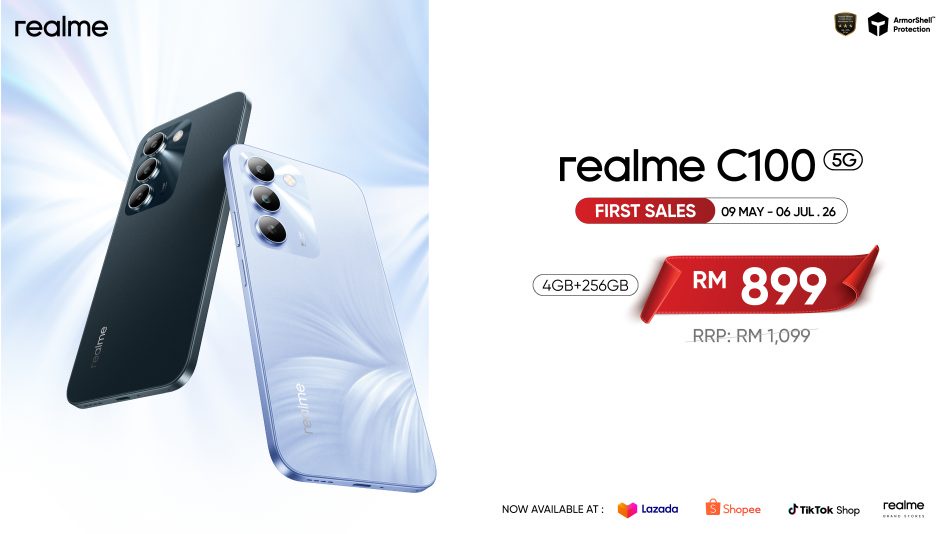 Image from: Realme C100 dan C100i Kini Rasmi Di Malaysia – Bateri 7000mAh, Harga Bermula RM599