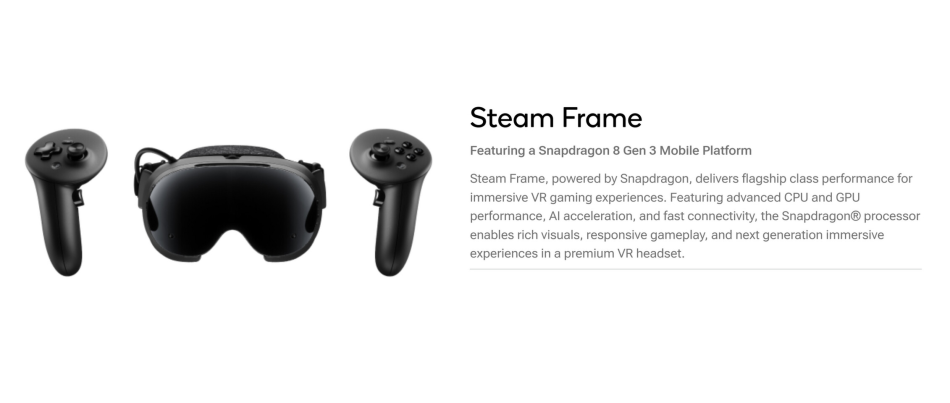 Image from: Steam Frame Disenaraikan Di Laman Web Qualcomm – Jualan Semakin Hampir?