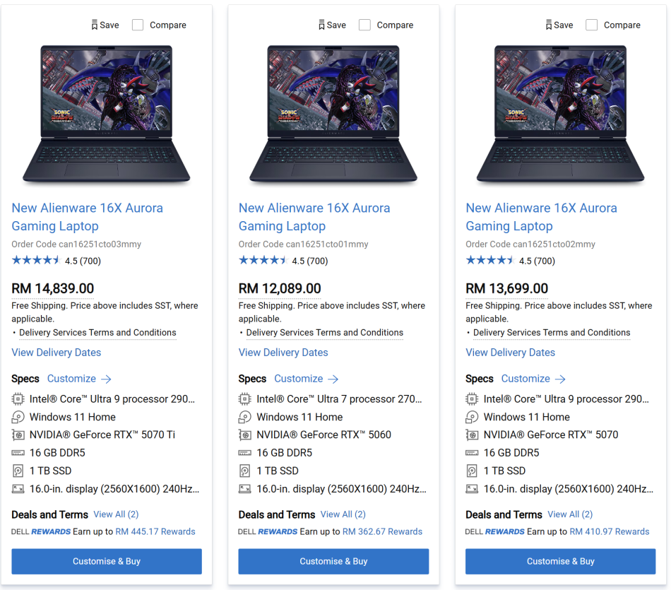 Image from: Alienware 16X Aurora Kini Ditawarkan Di Pasaran Malaysia Tetapi Dengan Beberapa Kaveat