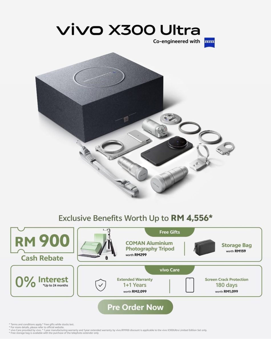 Image from: Vivo X300 Ultra Bakal Tiba Di Malaysia Pada 14 Mei – Tempahan Awal Dibuka Dengan Hadiah Bernilai Sehingga RM4556