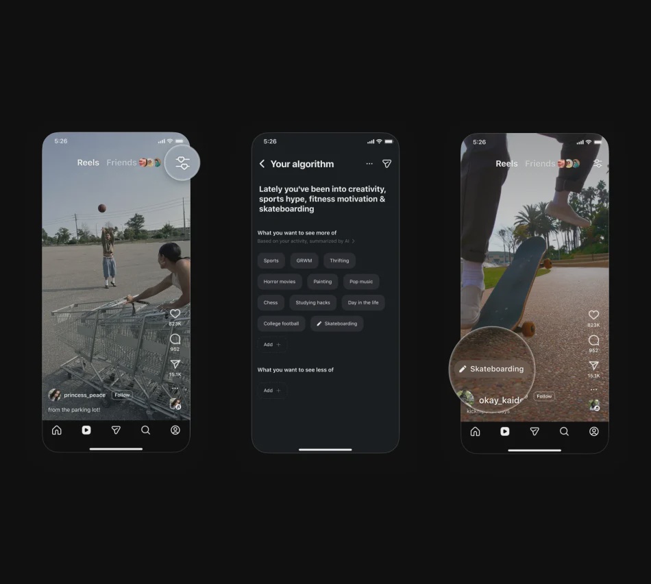 Image from: Instagram Meluaskan Fungsi “Your Algorithm” Ke Bahagian Suapan Utama