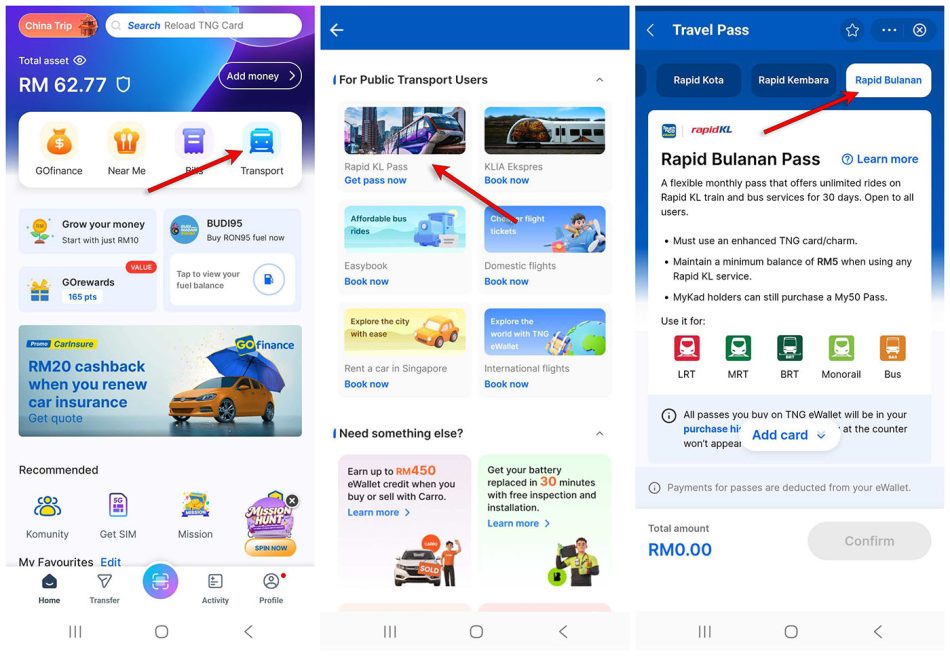 Image from: Rapid KL Tawarkan Pas Rapid Bulanan RM150 Menerusi Aplikasi TNG eWallet