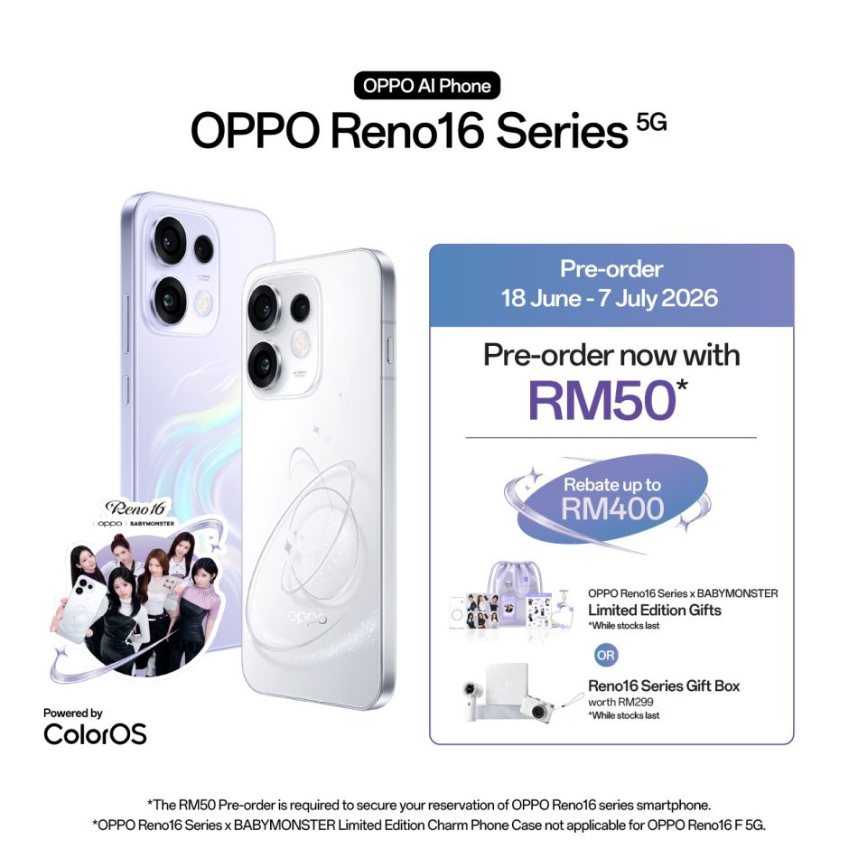 Image from: Siri Oppo Reno16 Akan Dilancarkan Di Malaysia Pada 8 Julai 2026