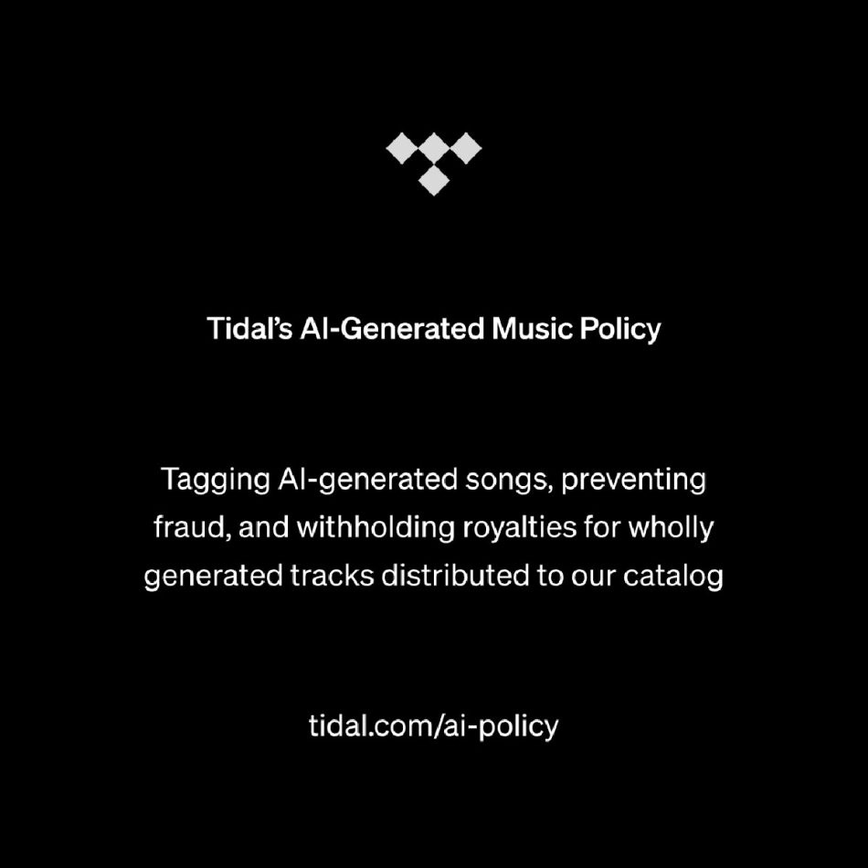 Image from: Tidal Mula Melabel Muzik Janaan AI Dengan Ia Tidak Menerima Royalti Penstriman