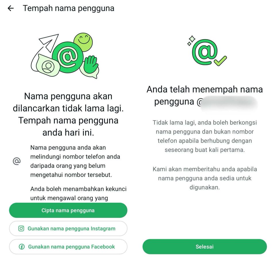 Image from: WhatsApp Kini Membolehkan Anda Mula Memilih Nama Pengguna