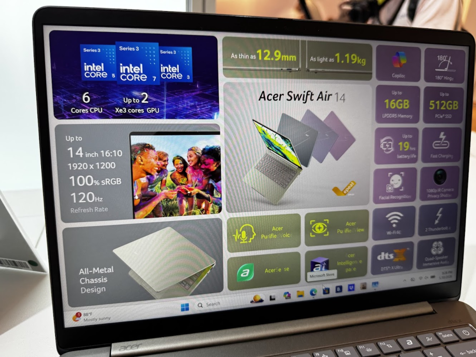 Image from: Pandang Pertama Acer Swift Air 14 – Penawaran Mampu-Milik Atau Kompromi Semata-Mata?