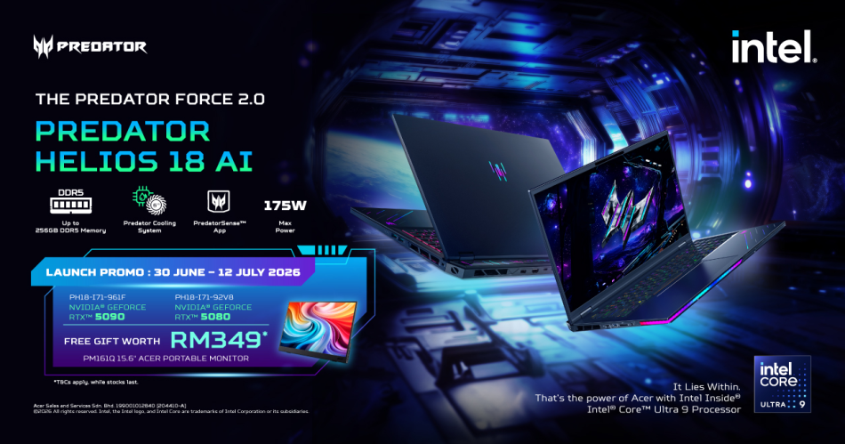 Image from: Acer Predator Helios 18 AI Terbaru Tiba Di Pasaran Malaysia Dengan Harga Mencecah RM19,999