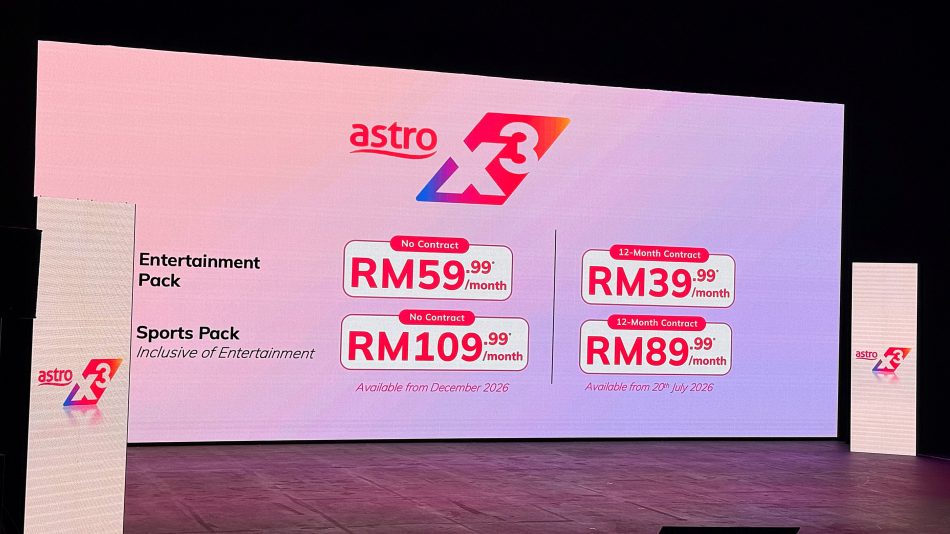 Image from: Astro X3 Diperkenalkan – Langganan Penstriman Tanpa Dekoder Bermula RM39.99 Sebulan