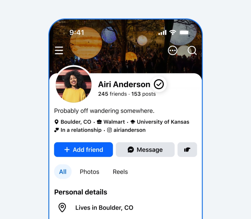 Image from: Facebook Verified Diperkenalkan – Untuk Mengesahkan Sesuatu Akaun FB Adalah Milik Manusia