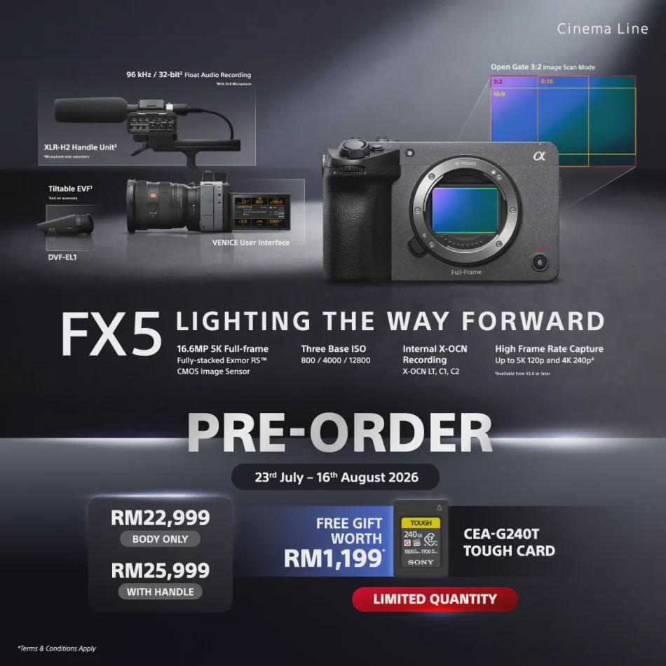 Image from: Sony FX5 Dijual Di Malaysia Bermula Harga RM22,999