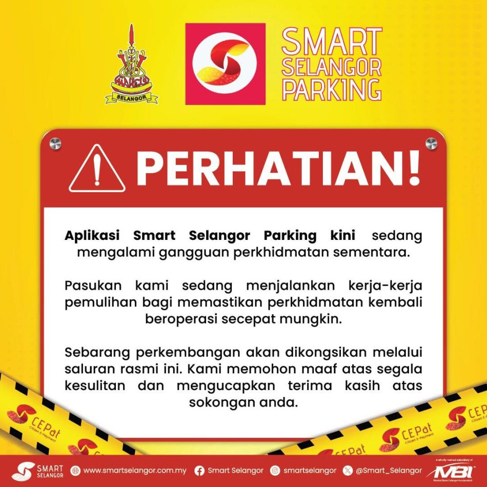 Image from: Smart Selangor dan Flexi Parking Dikatakan Digodam – Sistem Pembayaran Parkir Tergendala