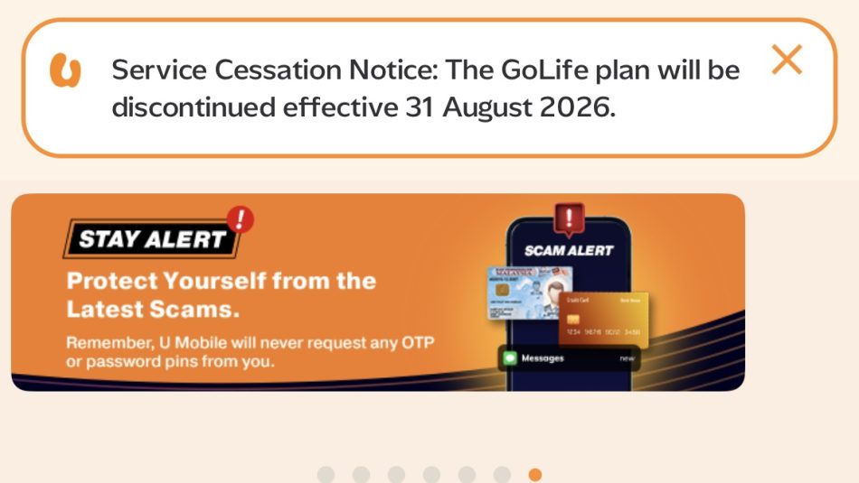 Image from: Pelan Insurans GoLife U Mobile Akan Ditamatkan Pada 31 Ogos 2026