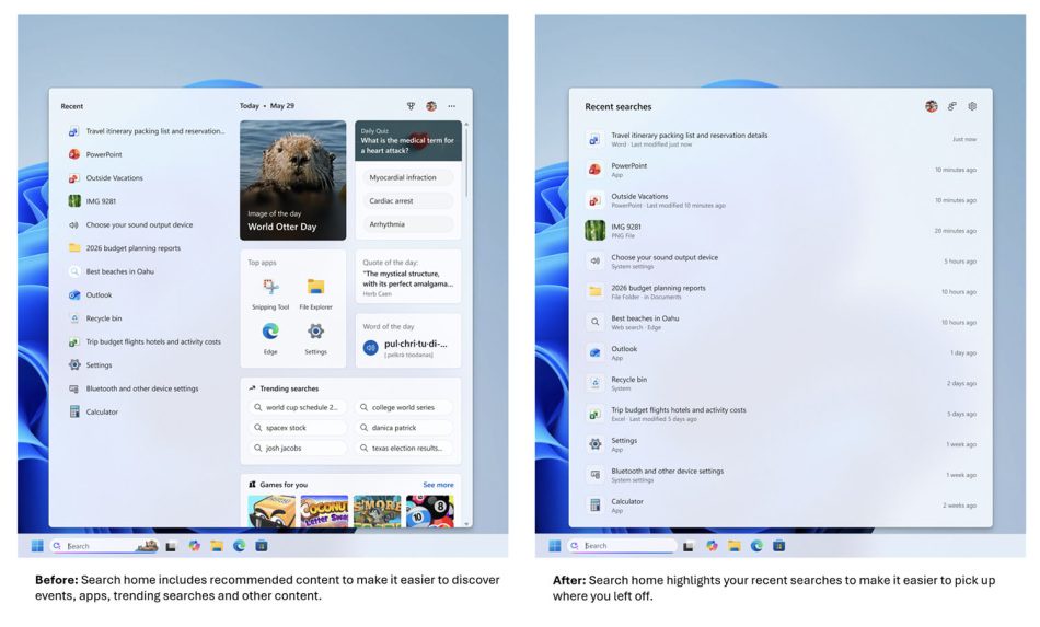 Image from: Fungsi Search Windows 11 Kini Memfokuskan Pada Fail Tersimpan Dalam PC