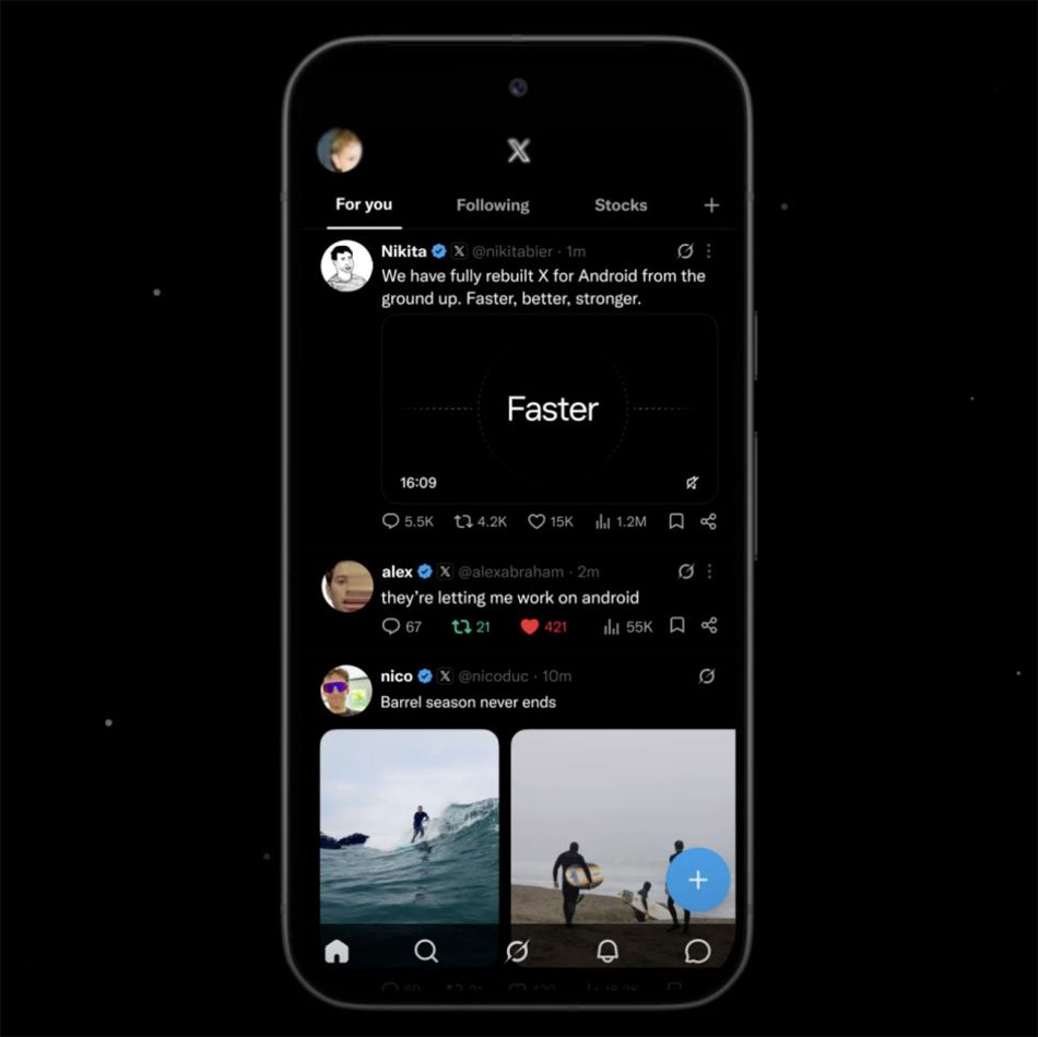 Image from: Aplikasi X Untuk Android Dikemaskini Dengan Ciri Selari Versi iOS