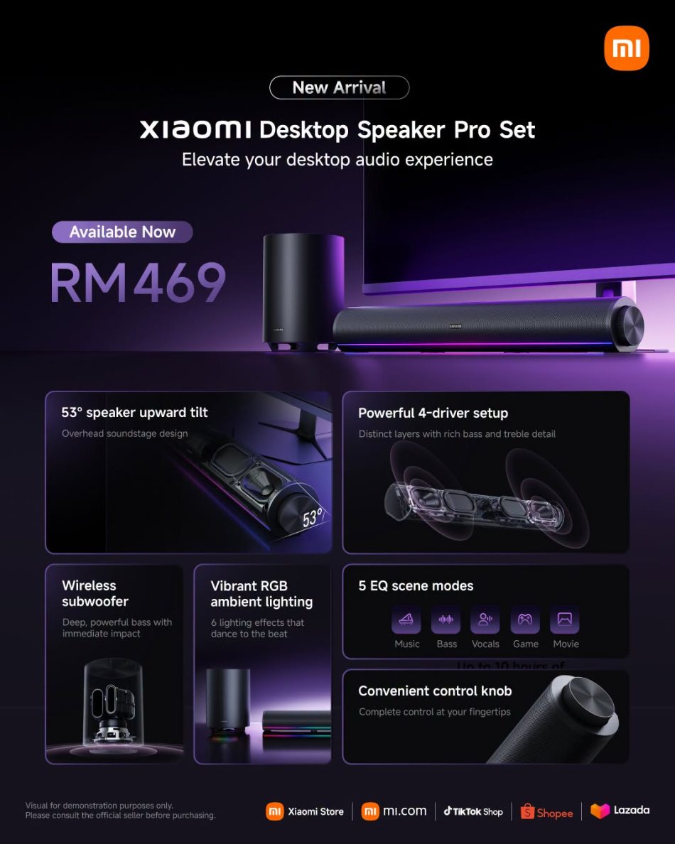 Image from: Xiaomi Desktop Speaker Pro Set Dijual Di Malaysia Pada Harga RM469