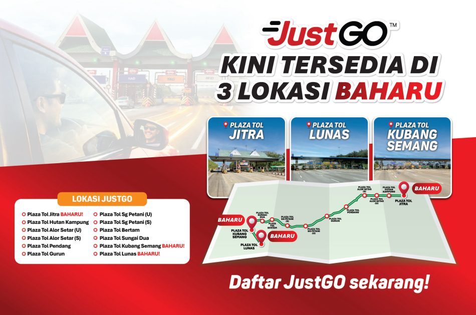 Image from: Sistem Pembayaran Tol JustGO Diperluaskan Ke Wilayah Selatan