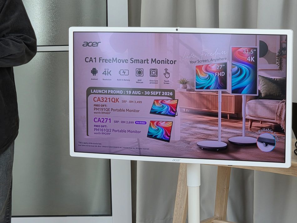 Image from: Acer CA1 FreeMove Smart Monitor Kini Diperkenalkan Di Pasaran Malaysia Pada Harga Permulaan RM2699