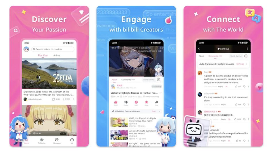 Image from: Aplikasi Bilibili Versi Global Dilancarkan Untuk Android
