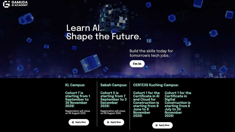 Image from: Gamuda AI Academy Latih Bakat Baharu Dalam Pengaturcaraan Dan AI – Pendaftaran Kohort Baharu Kini Dibuka