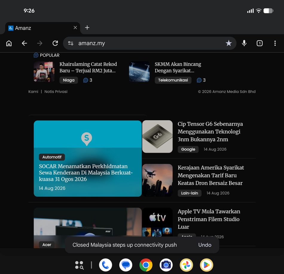 Image from: Pandang Pertama Google Pixel 11 Pro Fold – Baru Dilancarkan Sudah Ketinggalan