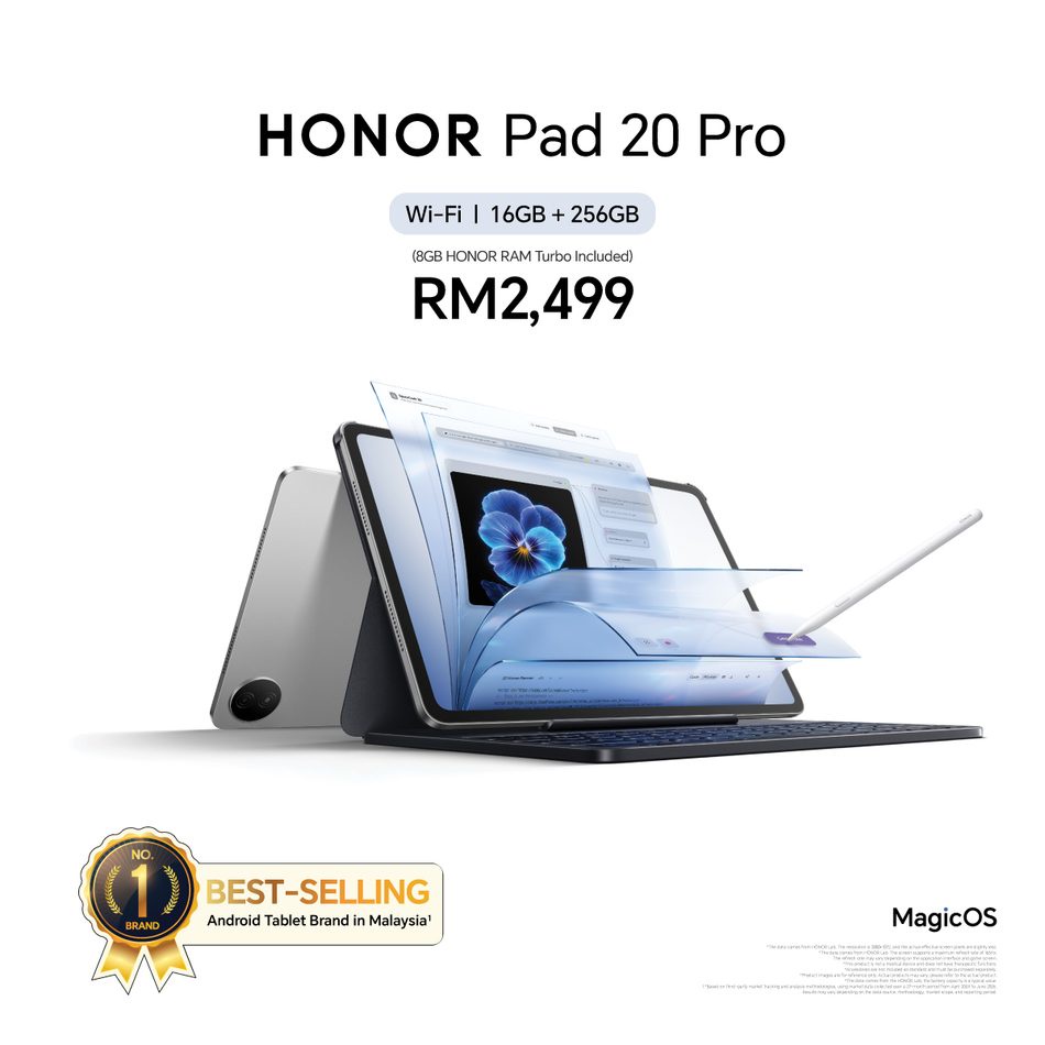 Image from: Siri Honor Pad 20 Dilancarkan Di Malaysia Dengan Harga Bermula RM1999