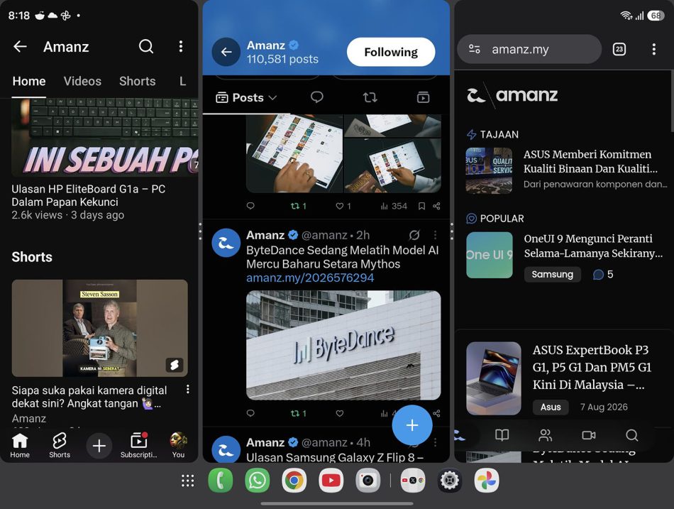 Image from: Ulasan Samsung Galaxy Z Fold8 – Beli Yang Ini