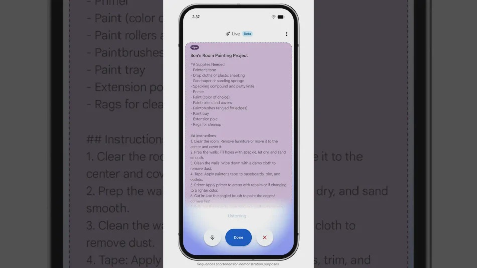 Image from: Google Lancarkan Fungsi Kawalan Suara Berasaskan AI Dalam Gmail, Docs Dan Keep