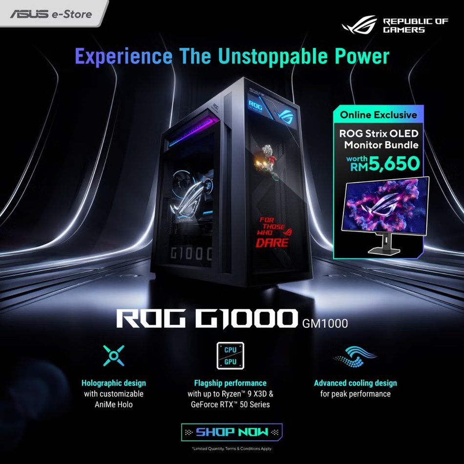 Image from: ASUS ROG G1000 Kini Ditawarkan Di Pasaran Malaysia Pada Harga RM32,999
