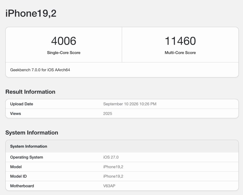 Image from: Cip A20 Pro Catat Markah Geekbench Lebih Tinggi Berbanding M5 Max