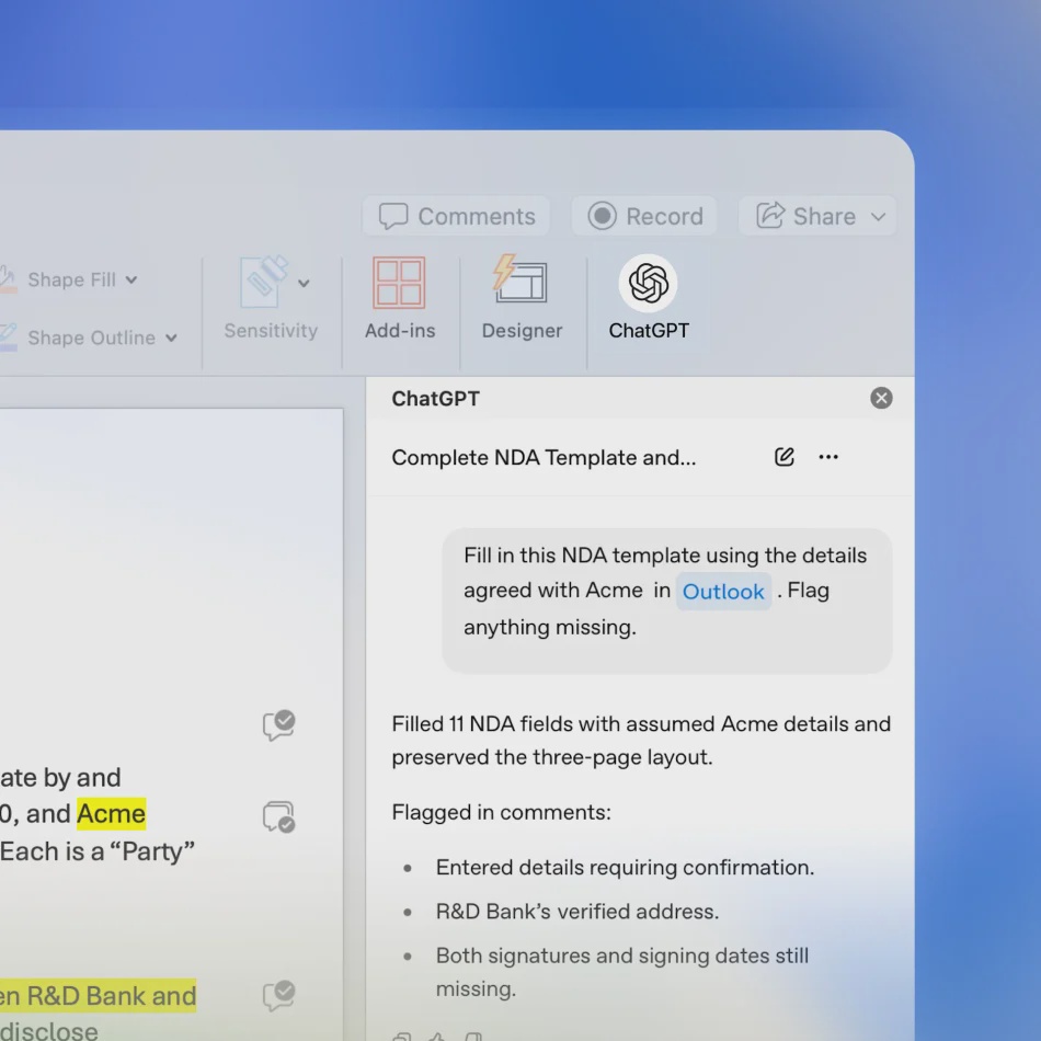 Image from: ChatGPT Kini Diperkenalkan Untuk Microsoft Word – Akses Terus Tanpa Perlu Meninggalkan Perisian