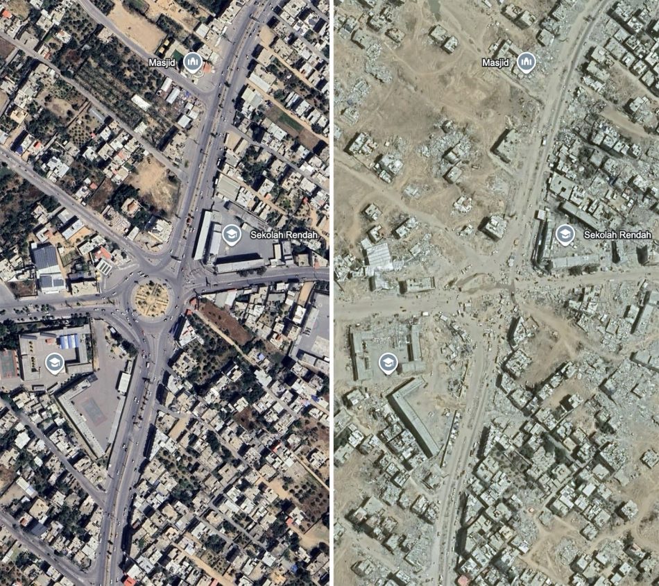 Image from: Google Earth dan Maps Dikemaskini Menunjukkan Kemusnahan Gaza