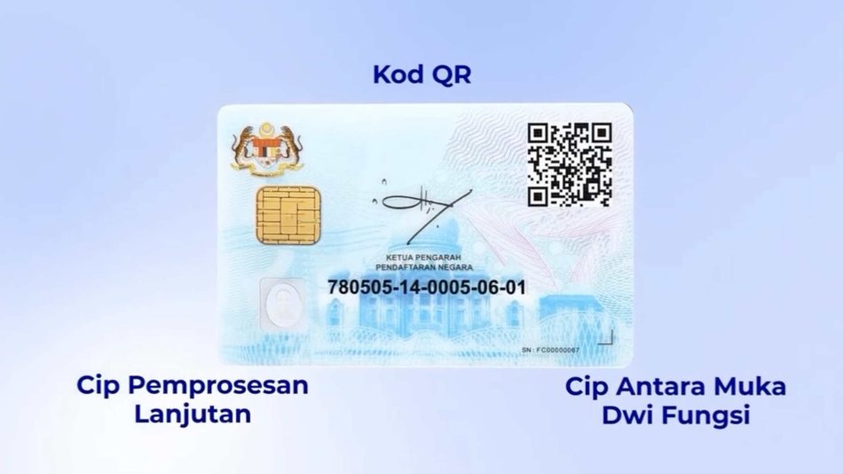 Image from: JPN Perkenal MyKad Generasi Baharu – Dilengkapi NFC, Kod QR, Cip Dibahagian Belakang