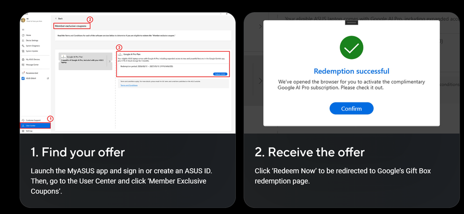 Image from: ASUS Malaysia Menawarkan Langganan Google AI Plus Dan Pro Percuma 3 Bulan Dengan Pembelian Komputer Riba