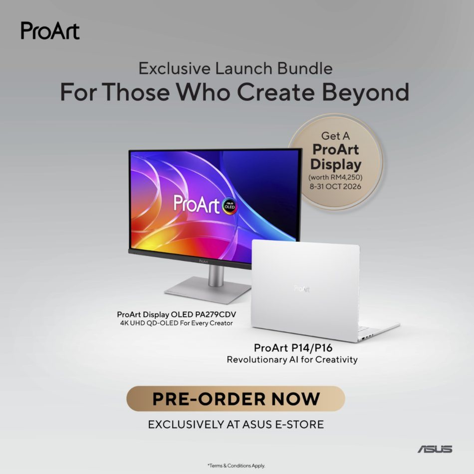 Image from: Pra-tempahan ASUS ProArt P14 Dan P16 Dikuasakan NVIDIA RTX Spark N1X Dibuka Pada Harga RM29,999