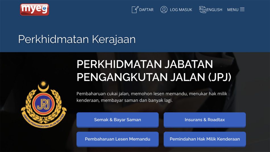 Image from: JPJ Menggantung Penawaran Perkhidmatan Melalui MyEG Berkuat-kuasa 5 Oktober