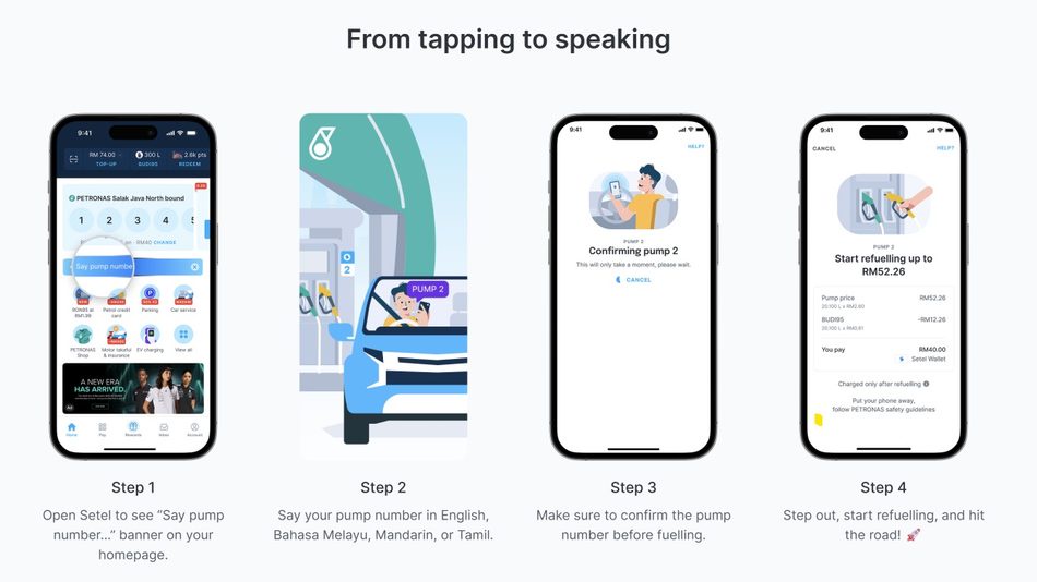 Image from: Setel Perkenalkan ‘Voice Fuelling’ – Isi Minyak Lebih Mudah Dengan Arahan Suara