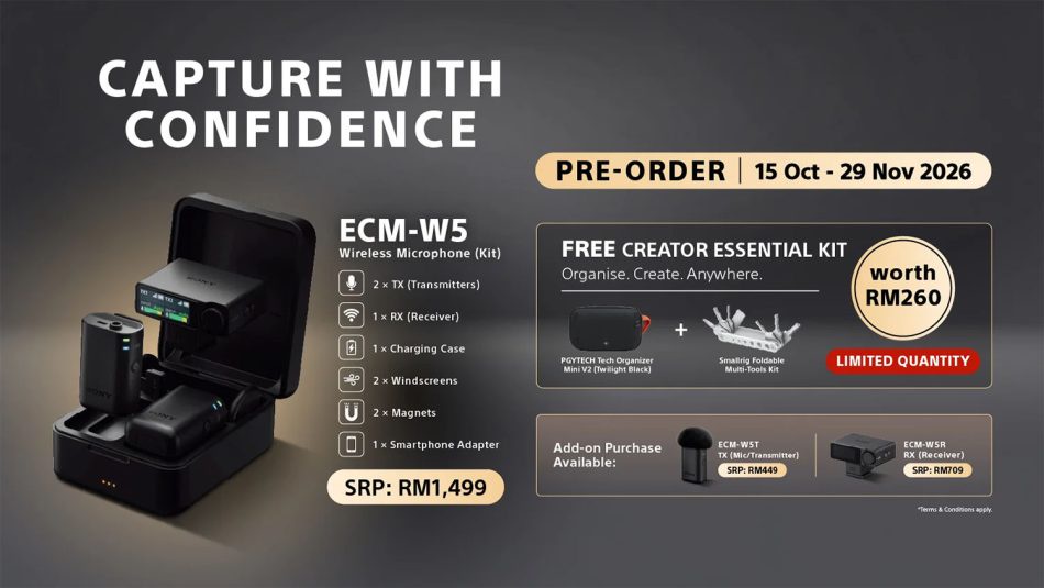 Image from: Sony Lancarkan Sistem Mikrofon Nirwayar Untuk Bersaing Dengan DJI dan Rode – Harga RM1499