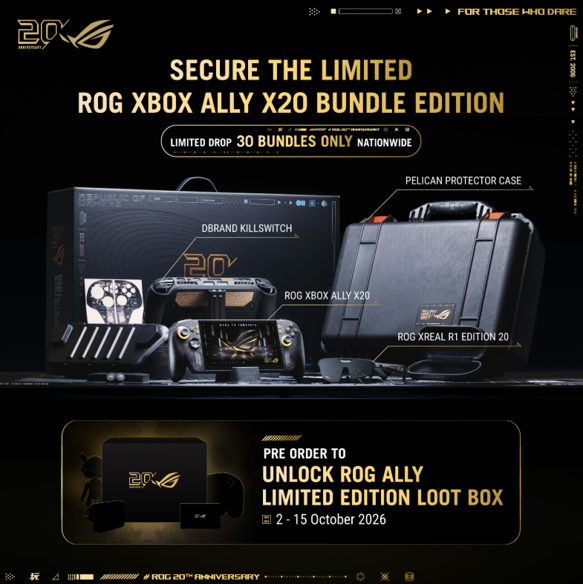 Image from: Pra-tempahan Berkas ASUS ROG Xbox Ally X20 Tempatan Dibuka Hari Ini – Berharga RM10,999, Terhad Kepada 30 Unit